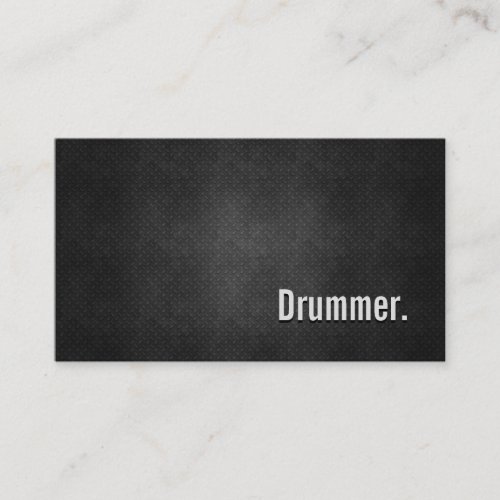 Drummer Cool Black Metal Simplicity Business Card Templates
