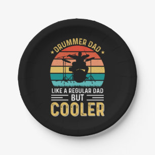 Drummer Dad Paper Plates