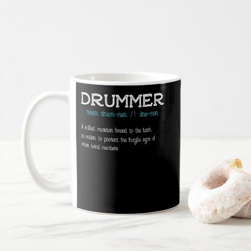 Drummer Dictionary Definition for Drums Coffee Mug