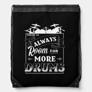 Drummer Drum Kit More Drums Percussion Drumming D Drawstring Bag