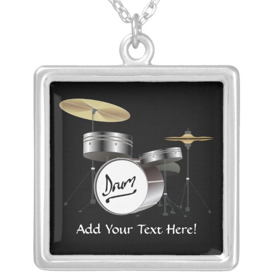 Drummer Drum Kit Personalized Music Necklace