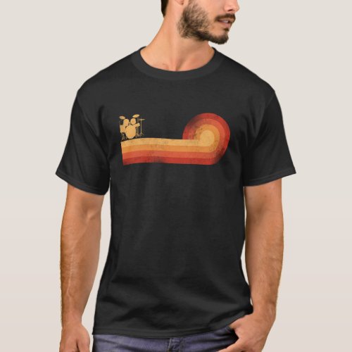 Drummer Drum Set Retro Retro Vintage T_Shirt