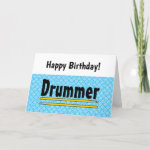 Drummer Drum Sticks  Birthday Card