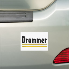 Drummer Drum Sticks  Car Magnet