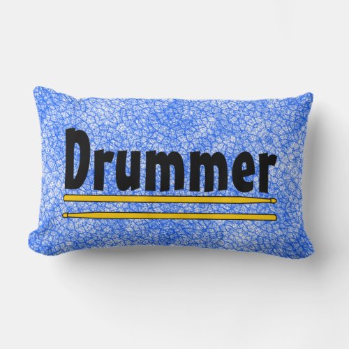 Drummer Drum Sticks  Lumbar Pillow