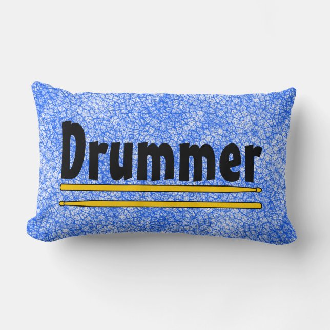 Drummer Drum Sticks  Lumbar Pillow (Front)