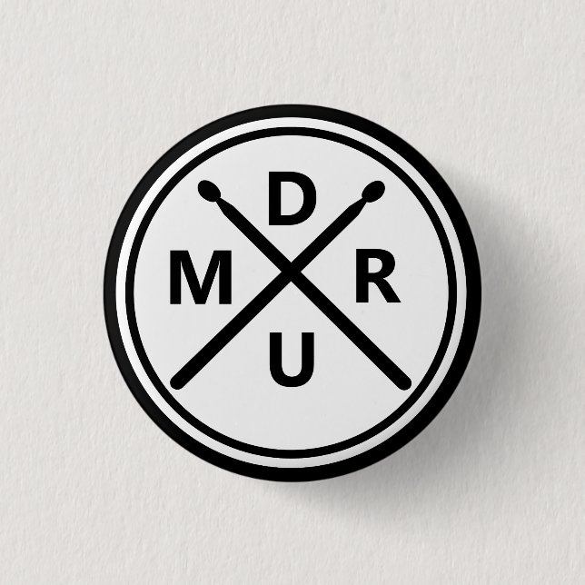 Drummer: Drum Sticks Percussion Lover Button (Front)