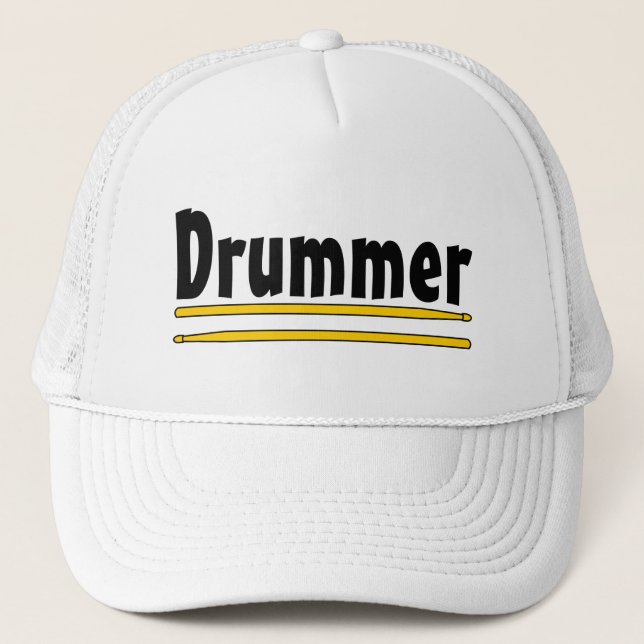 Drummer Drum Sticks  Trucker Hat (Front)