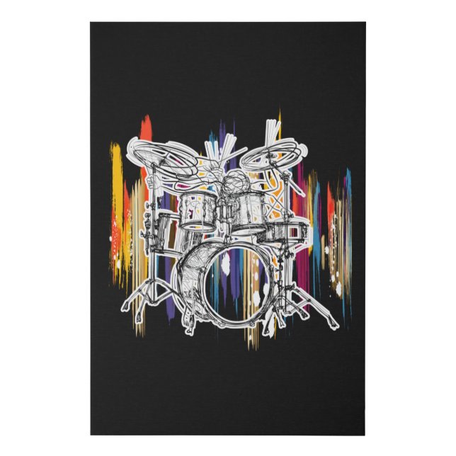 Drummer Drummer Drums Faux Canvas Print (Front)