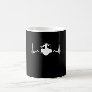 Drummer Drumming Heartbeat Funny Gift Coffee Mug