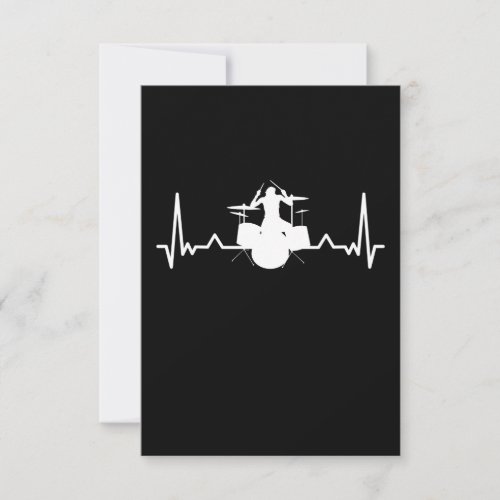 Drummer Drumming Heartbeat Funny Gift Thank You Card