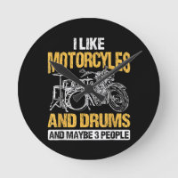 Drummer Drumming I Like Motorcycles And Drums