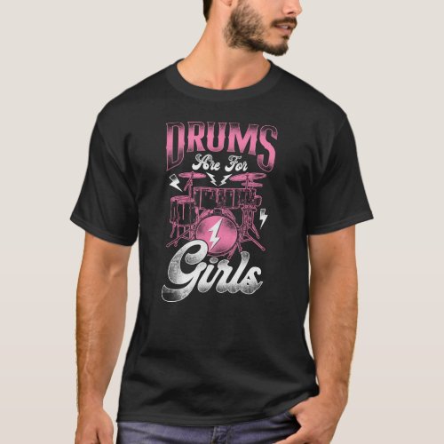 Drummer Drums Are For Girls Girl Vintage T_Shirt