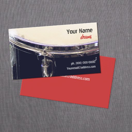 Customizable Drums Business Card