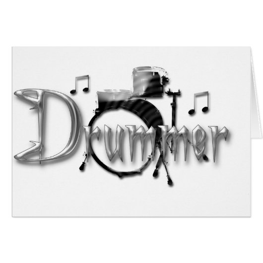 Drummer Drums Cards (Front Horizontal)