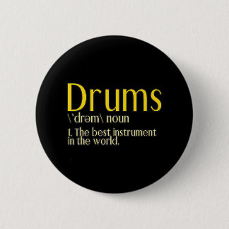 Drummer Drums Drumstick Groove Music Lover Button