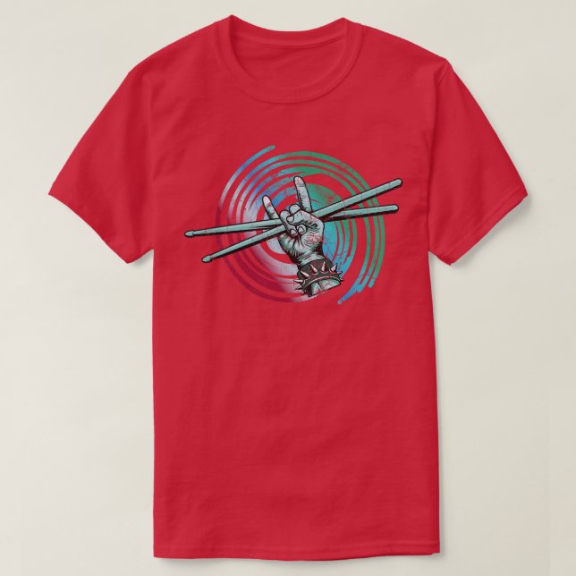 Drummer Drums Drumsticks Musician Outfit 39 T-Shirt (Design Front)