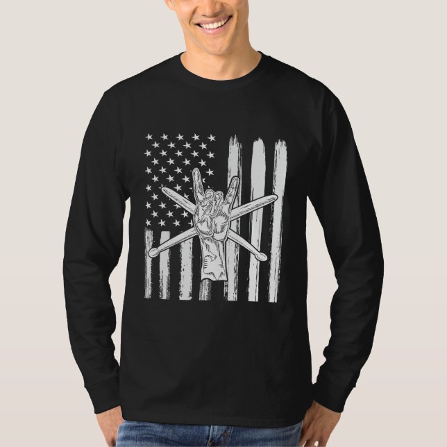 Drummer Drums Drumsticks T-Shirt (Front)