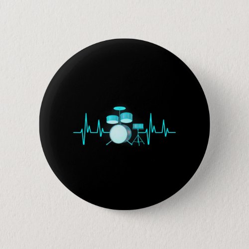 Drummer Drums Heartbeat Drumstick Drumset Music Button