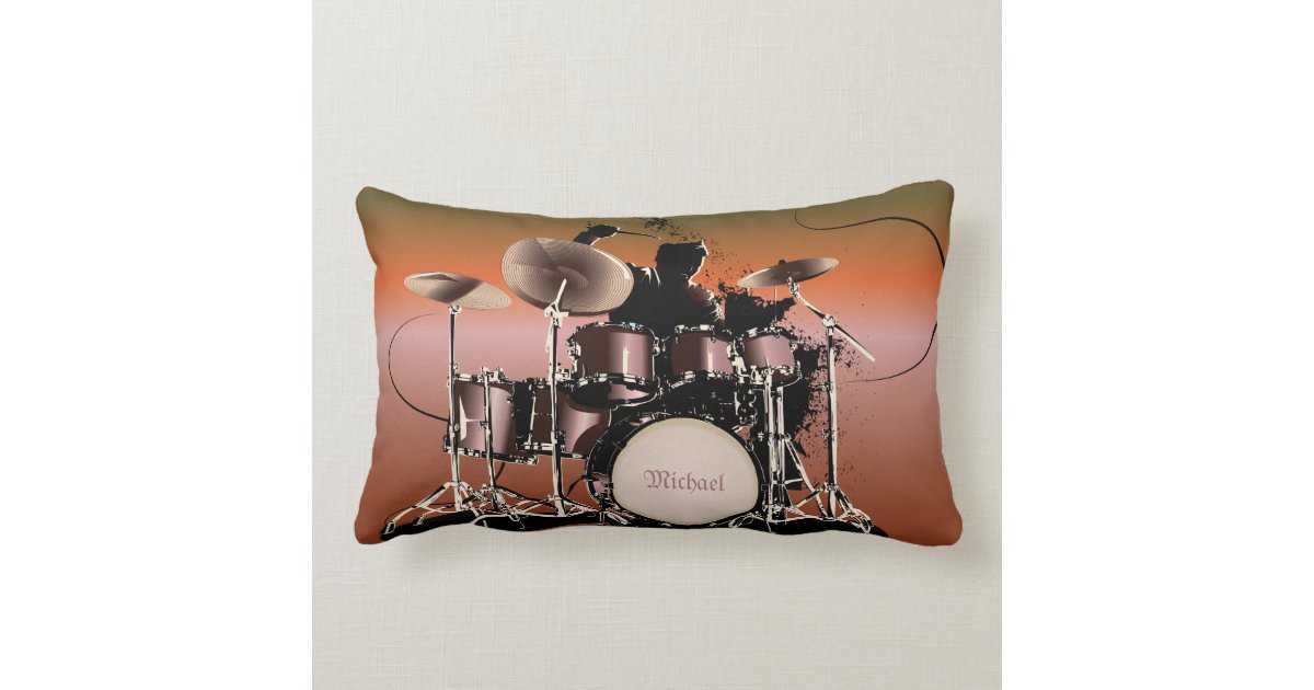 Drummer Drums Set Pillow | Zazzle.com