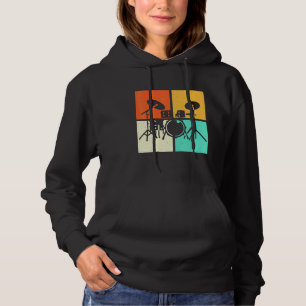 Drummer Drumset Vintage Hoodie