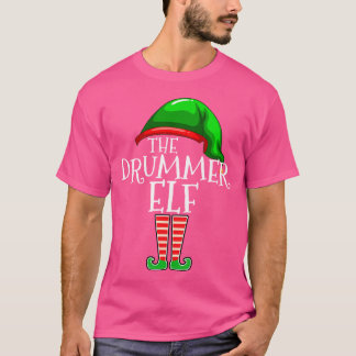 Drummer Elf Group Matching Family Christmas Gift O T-Shirt