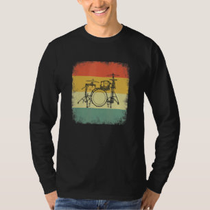 Drummer evolution, Drumset, design for musicians_2 T-Shirt
