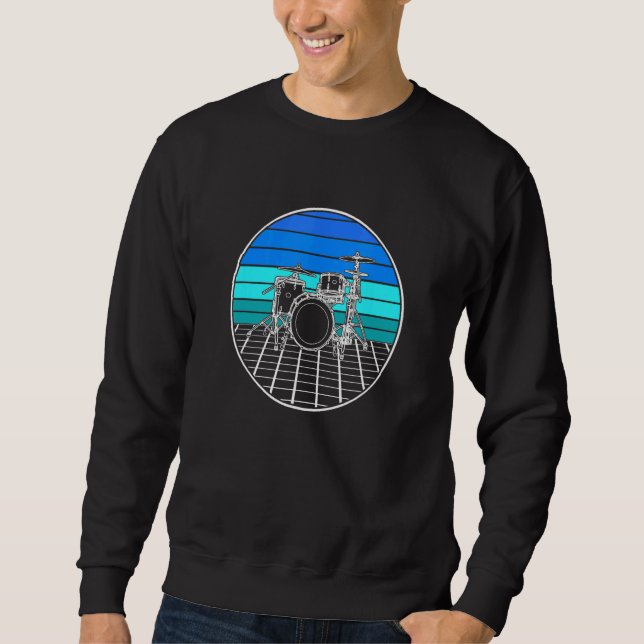 Drummer evolution, Drumset, design for musicians_6 Sweatshirt (Front)