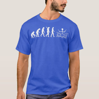 Drummer Evolution Funny Stick Figure Drum Player T-Shirt