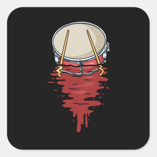 Drummer Gift Men Drumming Gifts Percussion Drum Square Sticker