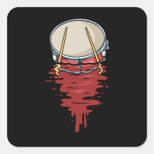 Drummer Gift Men Drumming Gifts Percussion Drum Square Sticker