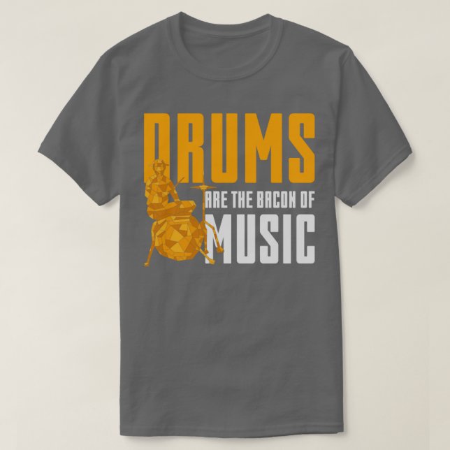 Drummer Gift Percussion Rock Music Drums T-Shirt (Design Front)