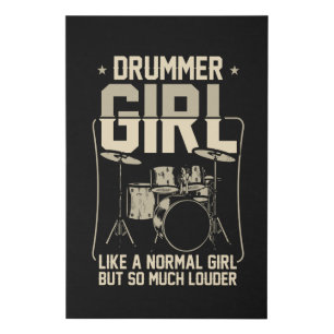 Drummer Girl   Drums Drummer Gift Faux Canvas Print