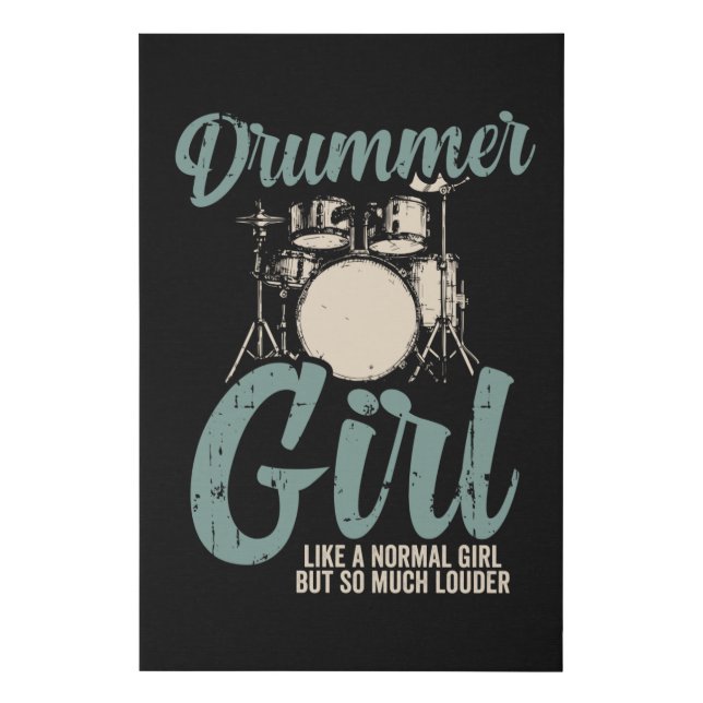Drummer Girl | Drums Drummer Gift Faux Canvas Print (Front)