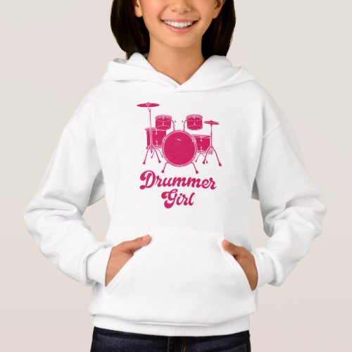 Drummer Girl  Drums Drummer Gift  Hoodie