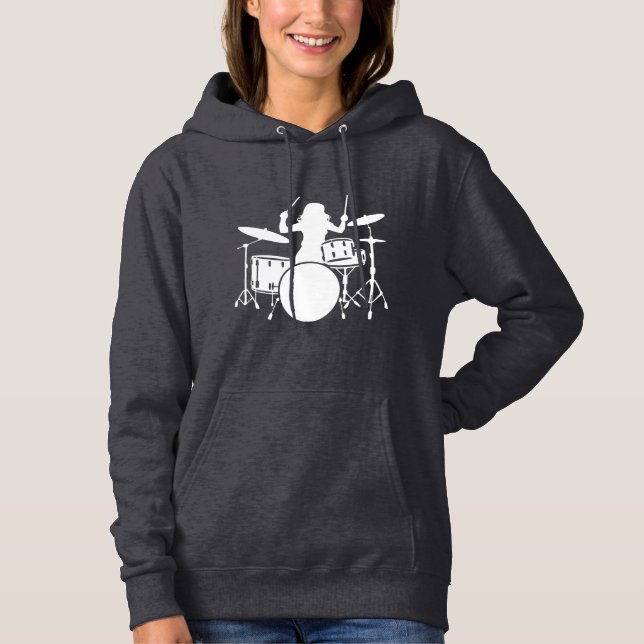 Drummer Girl | Drums Drummer Gift  Hoodie (Front)