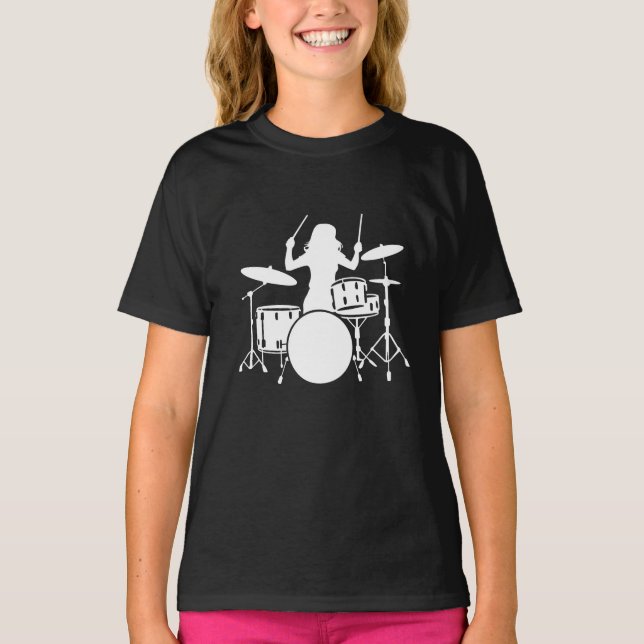 Drummer Girl | Drums Drummer Gift  T-Shirt (Front)