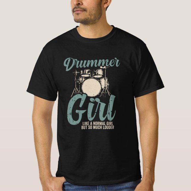 Drummer Girl | Drums Drummer Gift T-Shirt (Front)