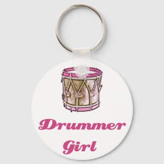 Drummer Girl Keychain