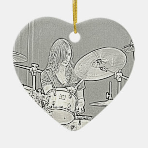 Drummer Girl Ornament