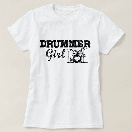 Drummer Girl T_Shirt