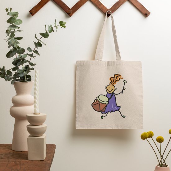 Drummer Girl Tote Bag