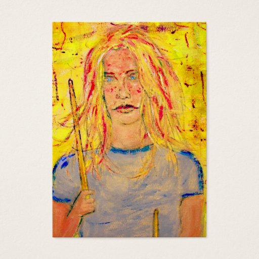 Customizable drummer girls rock business card templates