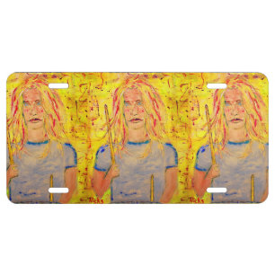 drummer girls rock Art License Plate