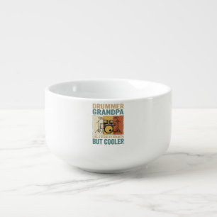 Drummer Grandpa Like a Regular Grandpa But Cooler Soup Mug