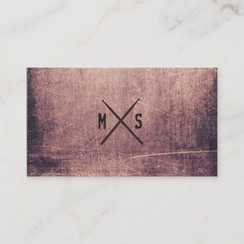 Drummer Grunge Drumsticks Monogrammed Business Card