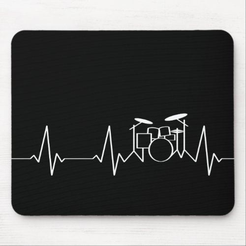 Drummer Heartbeat Mouse Pad