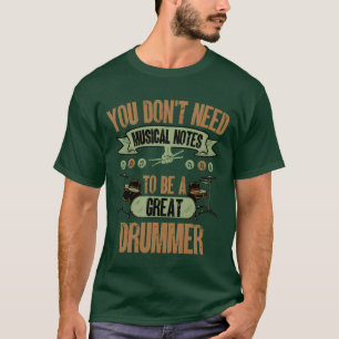 drummer humor gift drums retro T-Shirt