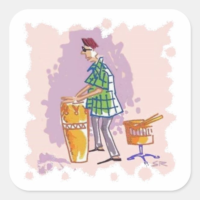 Drummer I square stickers (Front)
