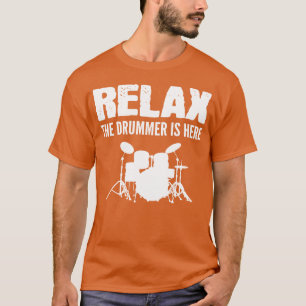 Drummer is Here Band Member Gift retro T-Shirt